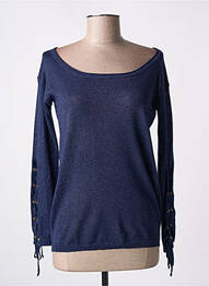 Pull coupe cintrée manches longues bleu MOLLY BRACKEN femme