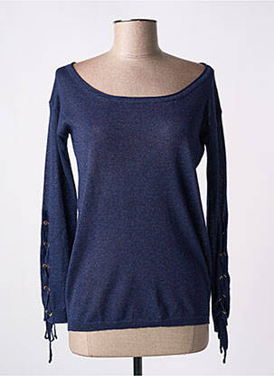 Pull coupe cintrée manches longues bleu MOLLY BRACKEN femme