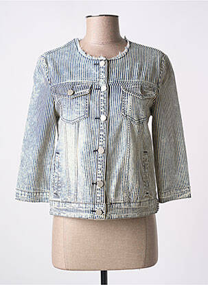Veste casual col rond bleu LILI SIDONIO femme