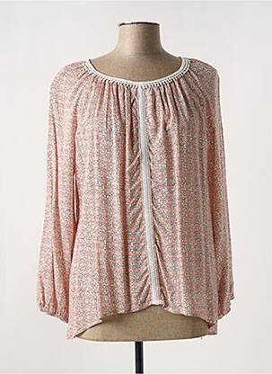 Blouse imprimé fantaisie manches longues rose S.QUISE femme