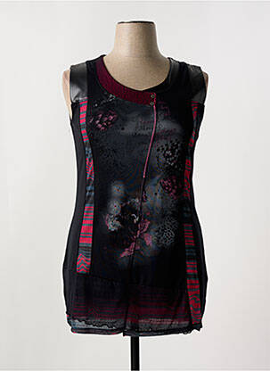Tunique sans manche col rond noir FRONT DE MER femme