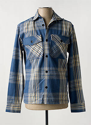 Chemise manches longues poches bleu JACK & JONES homme