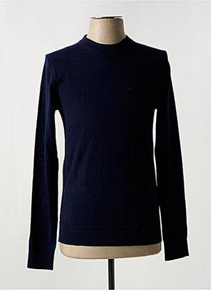 Pull stretch manches longues bleu JACK & JONES homme