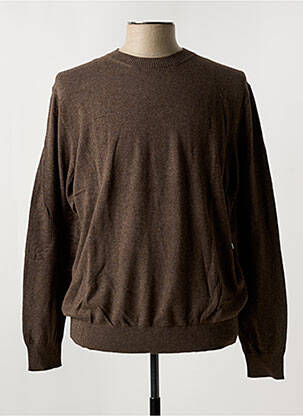 Pull stretch manches longues marron JACK & JONES homme