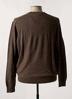 Pull stretch manches longues marron JACK & JONES homme