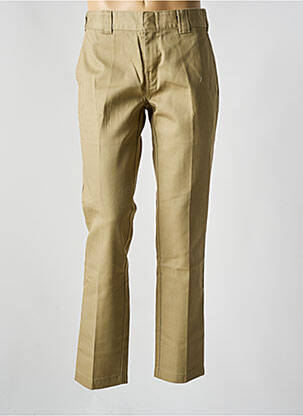 Pantalon chino fermeture zippée sous rabat avec crochet taille haute vert DICKIES homme