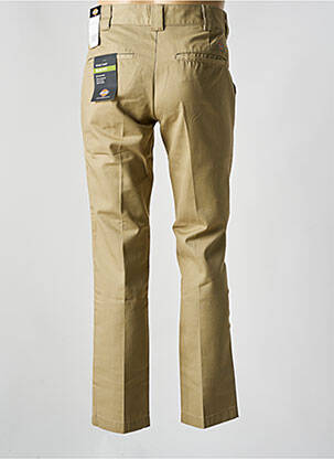 Pantalon chino fermeture zippée sous rabat avec crochet taille haute vert DICKIES homme