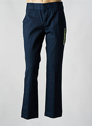 Pantalon chino fermeture zippée sous rabat avec crochet taille haute bleu DICKIES homme