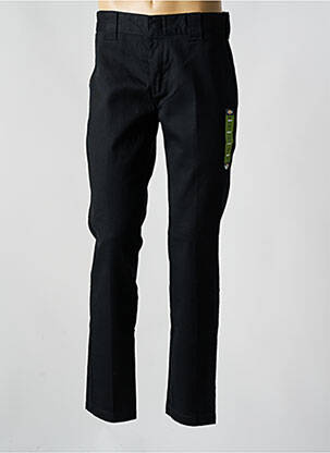 Pantalon chino fermeture zippée sous rabat avec crochet taille haute noir DICKIES homme