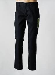 Pantalon chino fermeture zippée sous rabat avec crochet taille haute noir DICKIES homme