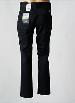 Pantalon chino fermeture zippée sous rabat avec crochet taille haute noir DICKIES homme