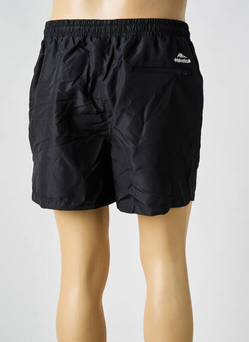 Short de bain effet matière satinée noir HELVETICA homme