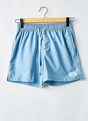 Short de bain effet matière satinée bleu clair KULTE homme