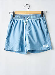 Short de bain effet matière satinée bleu clair KULTE homme