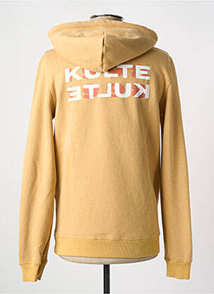 Sweat-shirt à capuche poches manches longues jaune KULTE homme