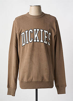 Sweat-shirt broderie manches longues marron DICKIES homme