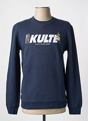 Sweat-shirt manches longues manches longues bleu KULTE homme
