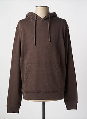 Sweat-shirt à capuche marron JACK & JONES pour homme