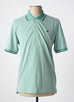Polo tissage chiné manches courtes vert JACK & JONES homme