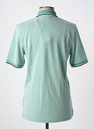 Polo tissage chiné manches courtes vert JACK & JONES homme
