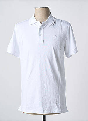 Polo tissage jersey manches courtes blanc JACK & JONES homme