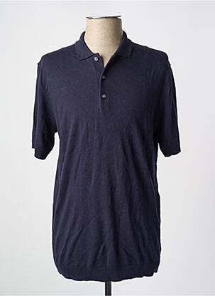 Pull stretch manches courtes bleu JACK & JONES homme