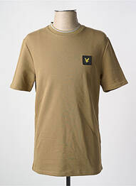 T-shirt broderie manches courtes marron LYLE & SCOTT homme