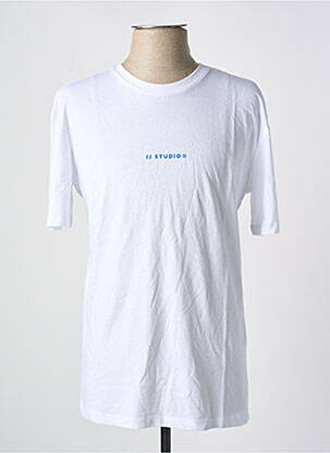 T-shirt coupe cintrée manches courtes blanc JACK & JONES homme