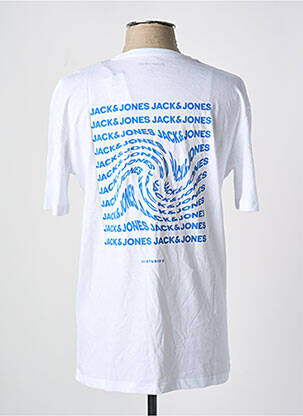 T-shirt coupe cintrée manches courtes blanc JACK & JONES homme