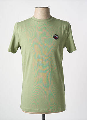 T-shirt coupe cintrée manches courtes vert HELVETICA homme