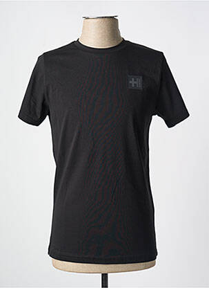 T-shirt coupe cintrée manches courtes noir HELVETICA homme