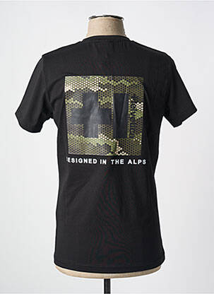 T-shirt coupe cintrée manches courtes noir HELVETICA homme