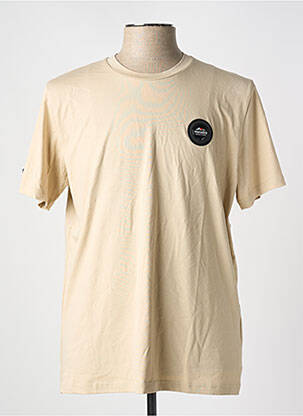 T-shirt broderie manches courtes beige HELVETICA homme