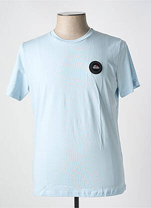 T-shirt broderie manches courtes bleu HELVETICA homme