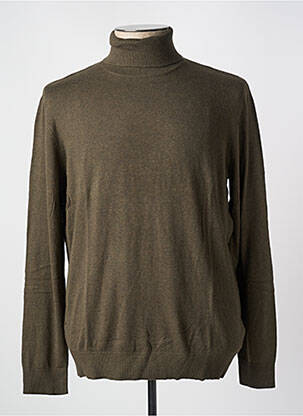 Pull col roulé stretch manches longues vert JACK & JONES homme
