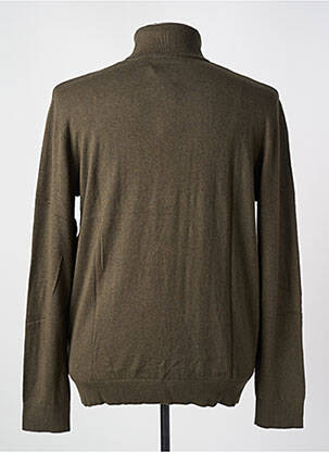 Pull col roulé stretch manches longues vert JACK & JONES homme