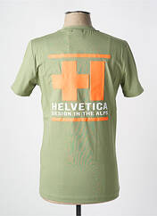 T-shirt vert HELVETICA pour homme seconde vue