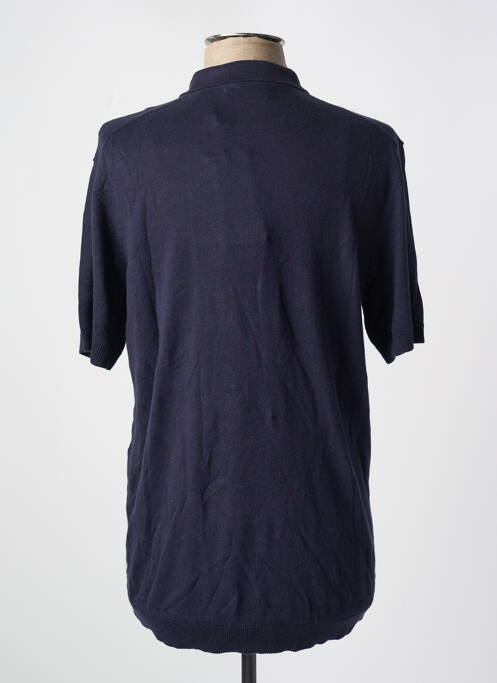 Pull stretch manches courtes bleu JACK & JONES homme