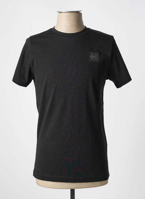 T-shirt noir HELVETICA pour homme