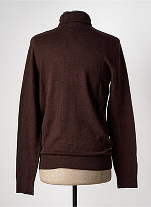 Pull col roulé coupe cintrée manches longues marron JACK & JONES homme