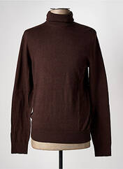 Pull col roulé marron JACK & JONES pour homme seconde vue