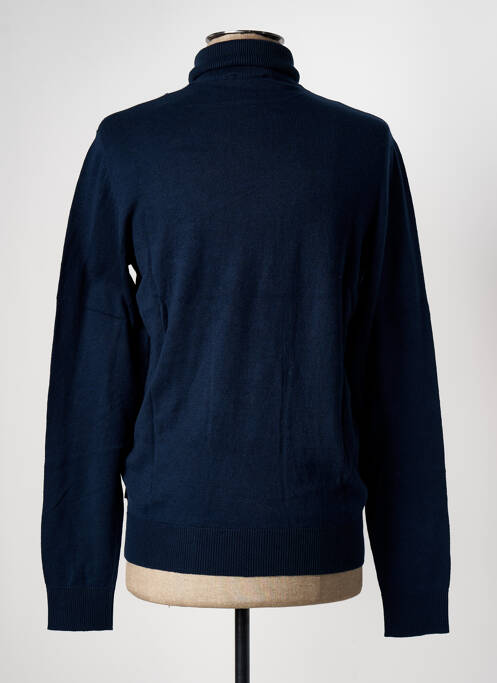Pull col roulé coupe cintrée manches longues bleu fonce JACK & JONES homme