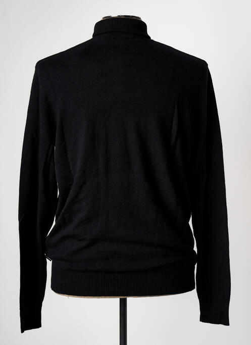 Pull col roulé coupe cintrée manches longues noir JACK & JONES homme