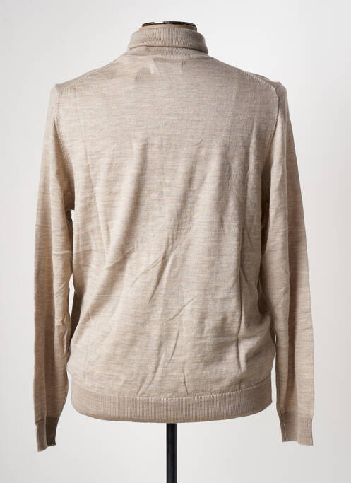 Pull col roulé beige JACK & JONES pour homme