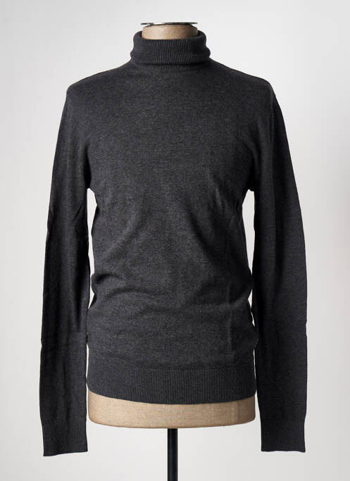 Pull col roulé gris JACK & JONES pour homme