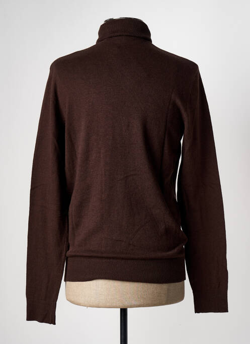 Pull col roulé marron JACK & JONES pour homme