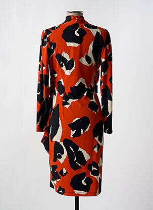 Robe mi-longue manches longues manches longues orange JOSEPH RIBKOFF femme