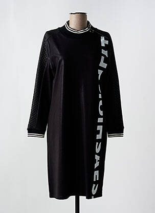 Robe mi-longue manches longues manches longues noir TUZZI femme