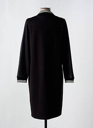 Robe mi-longue manches longues manches longues noir TUZZI femme