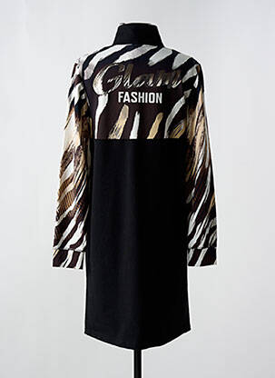 Robe mi-longue manches longues manches longues marron TUZZI femme